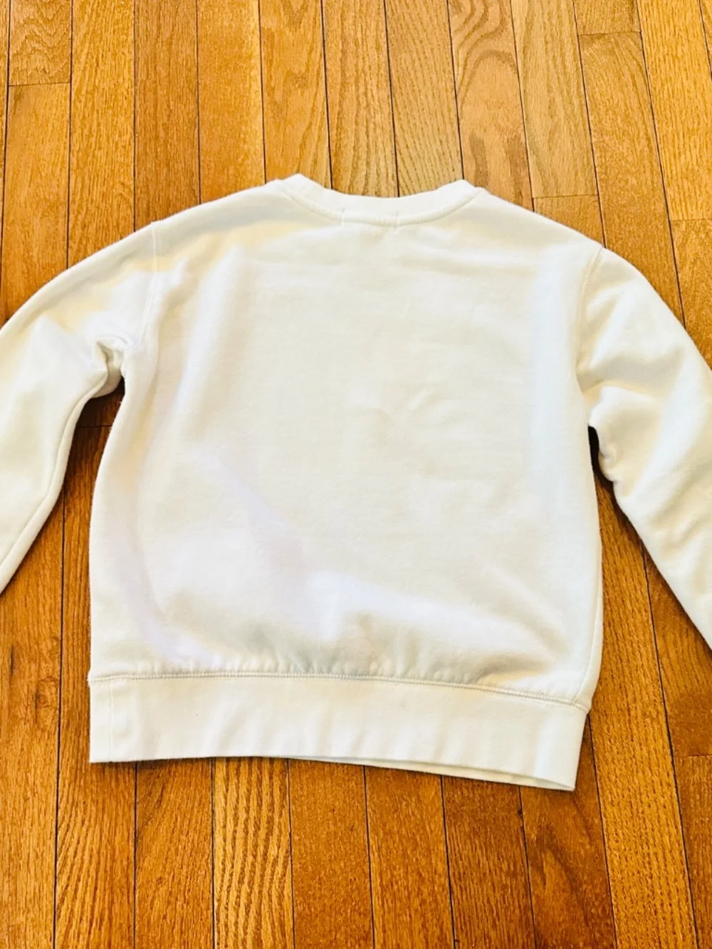 Polo Ralph Lauren Boys Graphic Sweatshirt Cream Logo Crewneck Size 8 - Picture 2 of 3